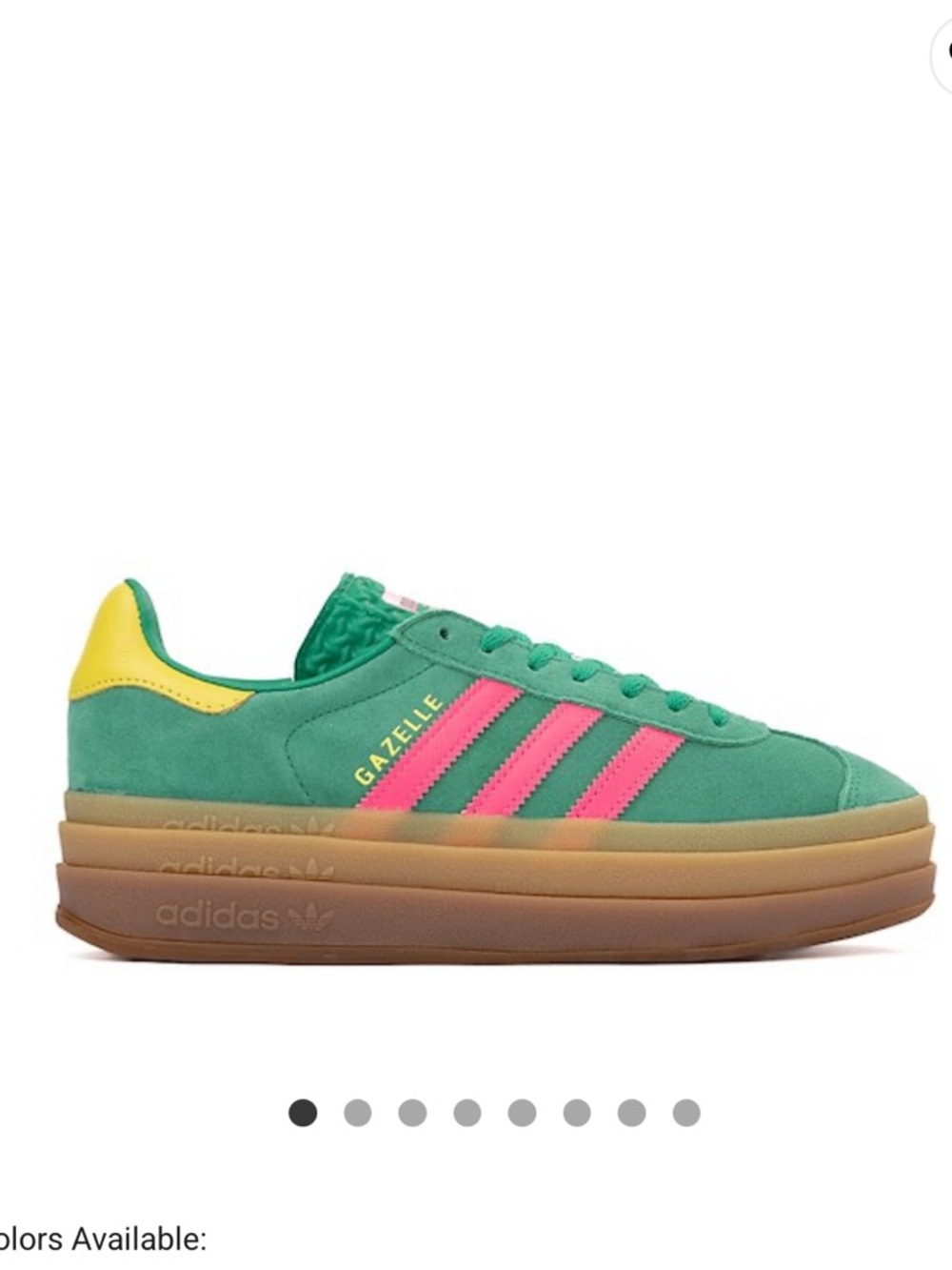 adidas Gazelle Platform Sneaker - Green/Pink/Yellow